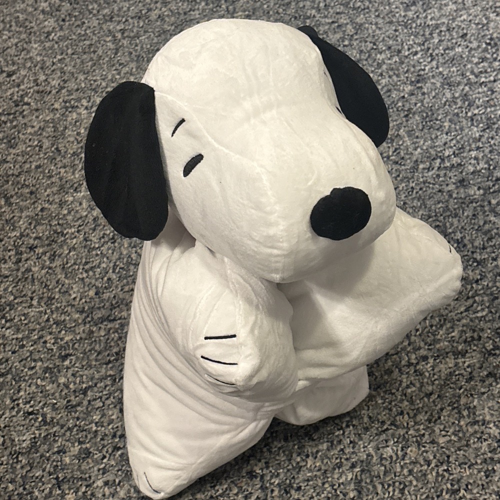 Charlie Brown Woodstock Linus Peanuts Snoopy 16" Plush Puppy Pillow Pet Y2K EUC